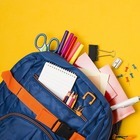 backpack with school supplies